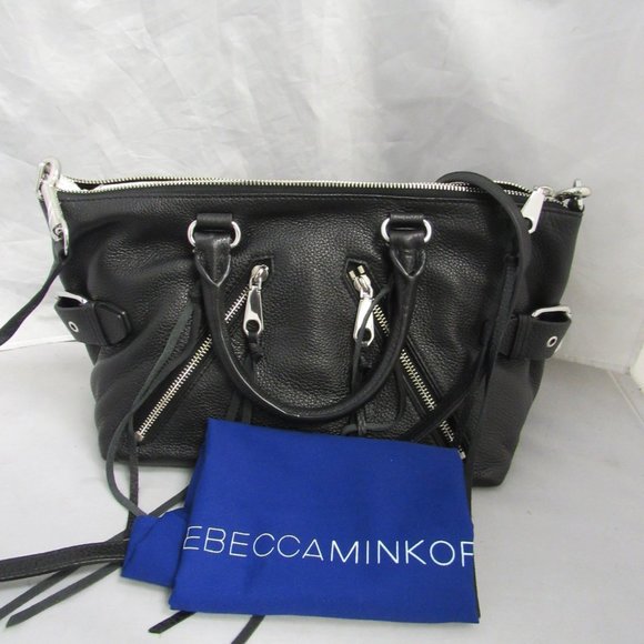 Rebecca Minkoff Moto Satchel Tote, Black NWT - Picture 6 of 8